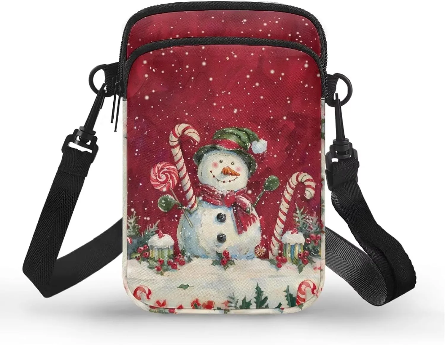 Crossbody Bag for Women Mini Messenger Bag Cell Phone Purse Sling Shoulder Bag with Double Pockets