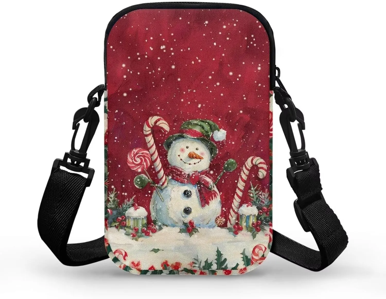 Crossbody Bag for Women Mini Messenger Bag Cell Phone Purse Sling Shoulder Bag with Double Pockets
