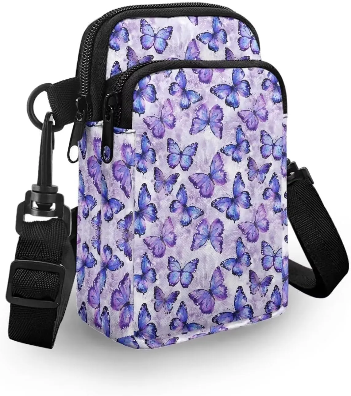Crossbody Bag for Women Mini Messenger Bag Cell Phone Purse Sling Shoulder Bag with Double Pockets