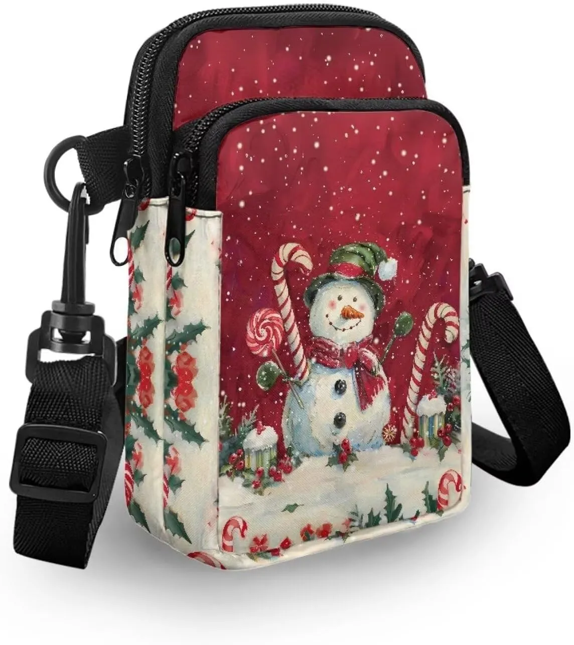 Crossbody Bag for Women Mini Messenger Bag Cell Phone Purse Sling Shoulder Bag with Double Pockets