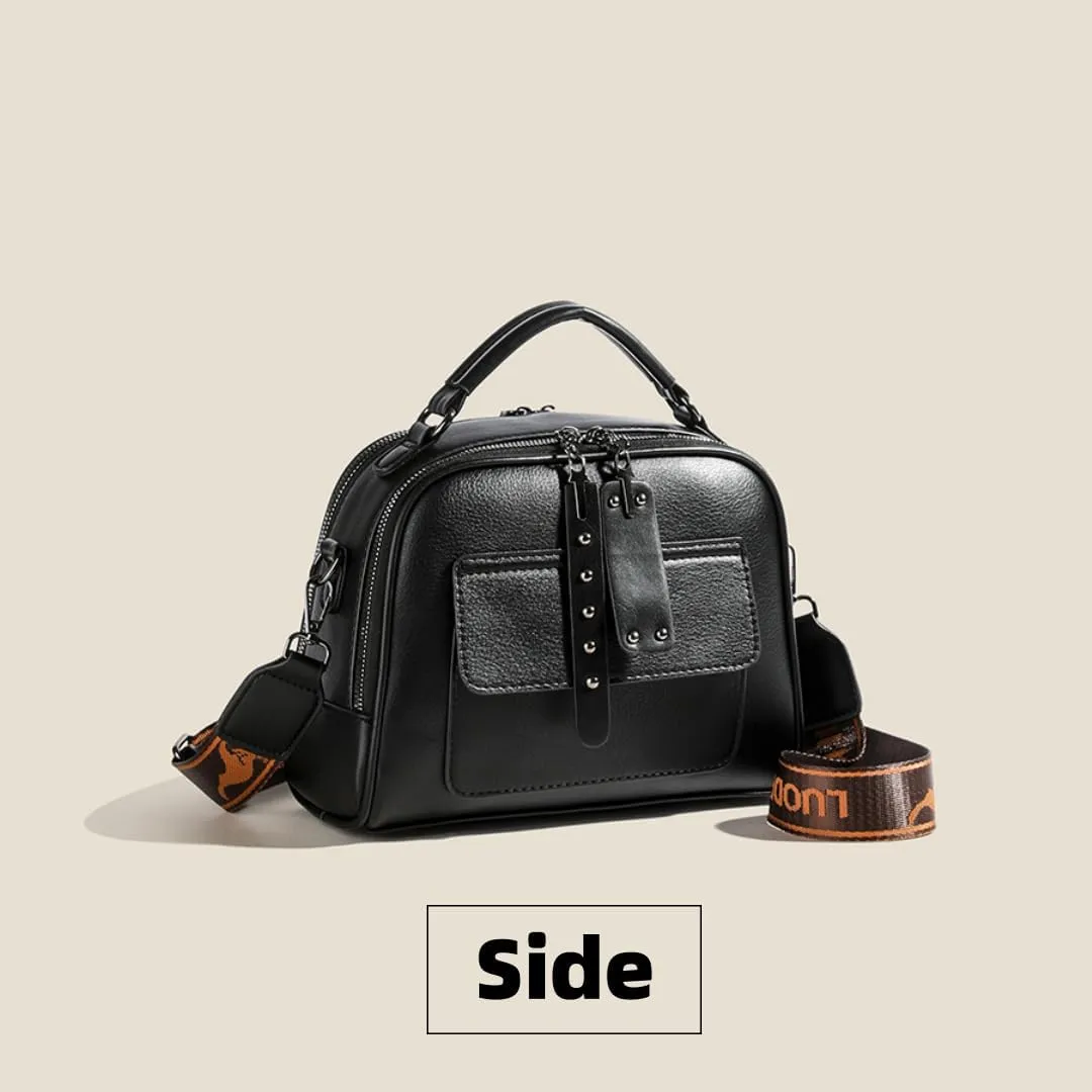 Crossbody Bag for Women,Chic Multi-Layer PU Handbag with Wide shoulder strap- Versatile Hobo Tote,Gifts