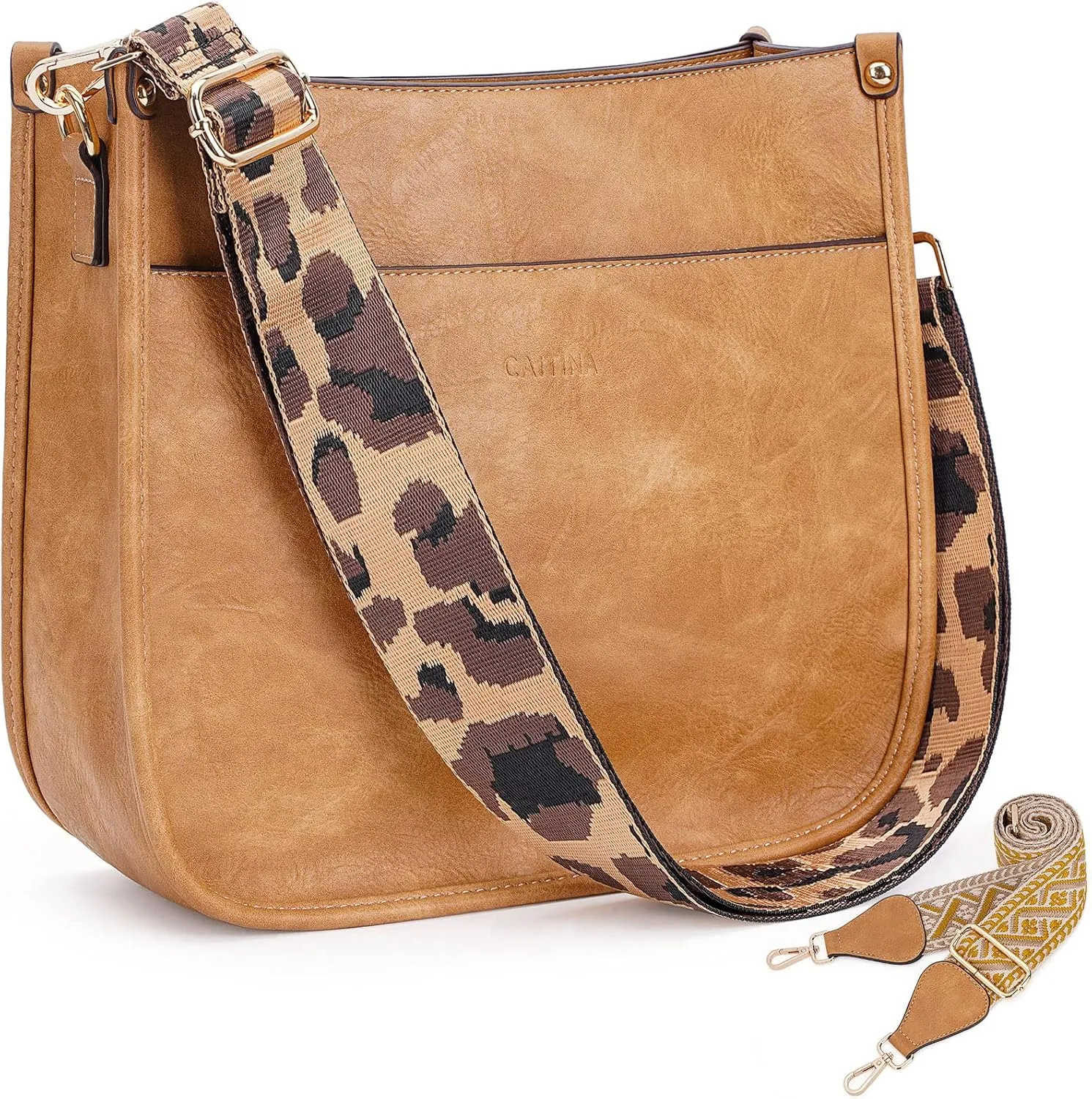 Crossbody Bag Women Vegan Leather Hobo Handbag Trendy Crossbody Shoulder Bag Purses For Women with 2 Adjustable Strap