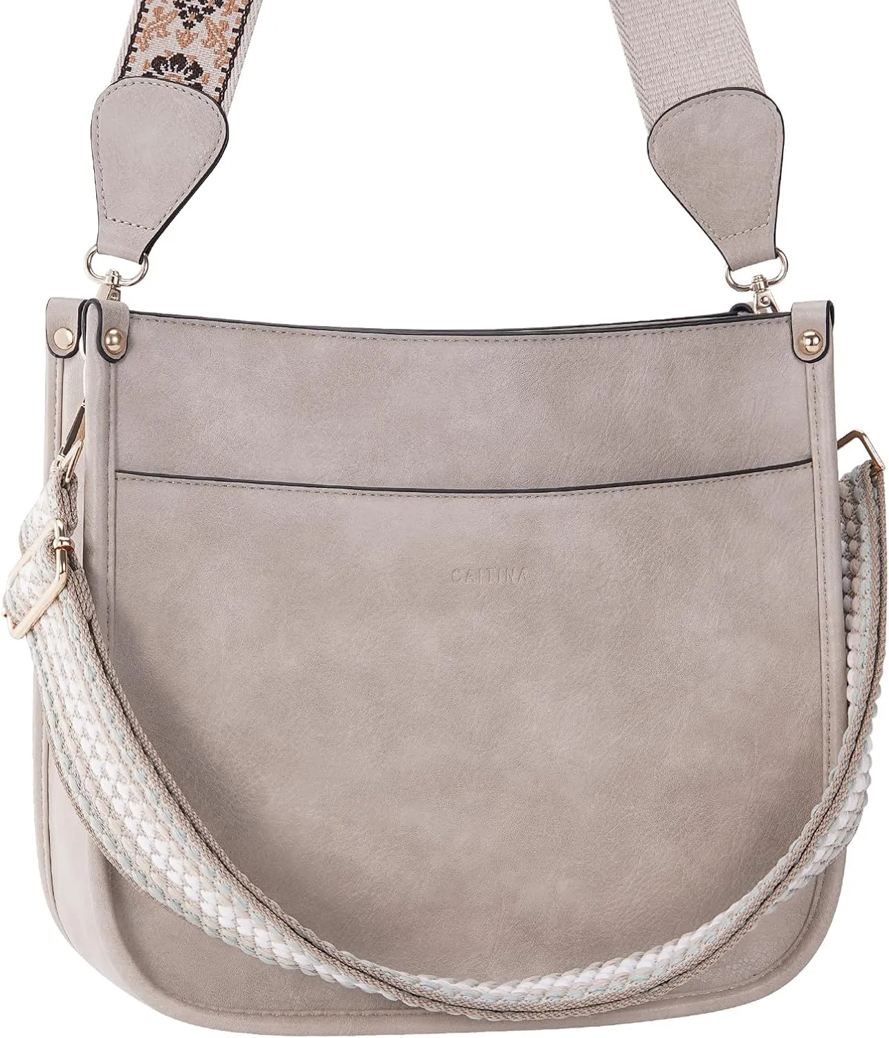 Crossbody Bag Women Vegan Leather Hobo Handbag Trendy Crossbody Shoulder Bag Purses For Women with 2 Adjustable Strap