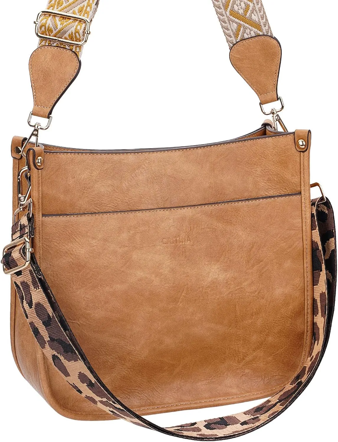 Crossbody Bag Women Vegan Leather Hobo Handbag Trendy Crossbody Shoulder Bag Purses For Women with 2 Adjustable Strap