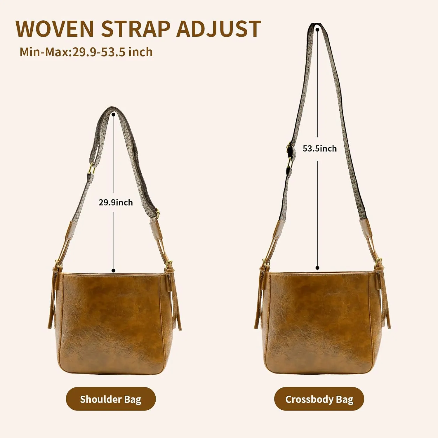 Crossbody Purses for Women Trendy Hobo Bag Vegan Leather Shoulder Hand Bag Hobo Guitar Strap Purse Satchel Bags