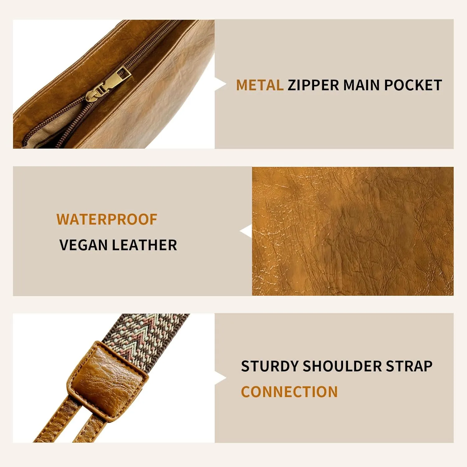 Crossbody Purses for Women Trendy Hobo Bag Vegan Leather Shoulder Hand Bag Hobo Guitar Strap Purse Satchel Bags