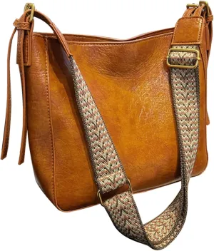 Crossbody Purses for Women Trendy Hobo Bag Vegan Leather Shoulder Hand Bag Hobo Guitar Strap Purse Satchel Bags