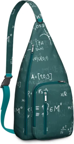 Crossbody Sling Bag for Women & Men Science Lightweight Shoulder Chest Bag Hiking Travel Casual Chest Bags Sling Backpack Water Resistant Shoulder Daypack for Travel