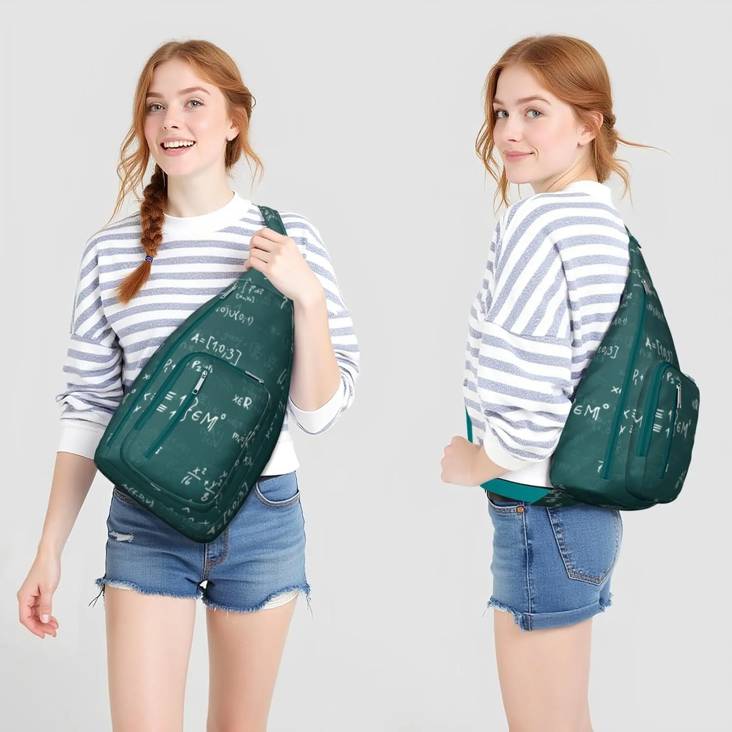 Crossbody Sling Bag for Women & Men Science Lightweight Shoulder Chest Bag Hiking Travel Casual Chest Bags Sling Backpack Water Resistant Shoulder Daypack for Travel