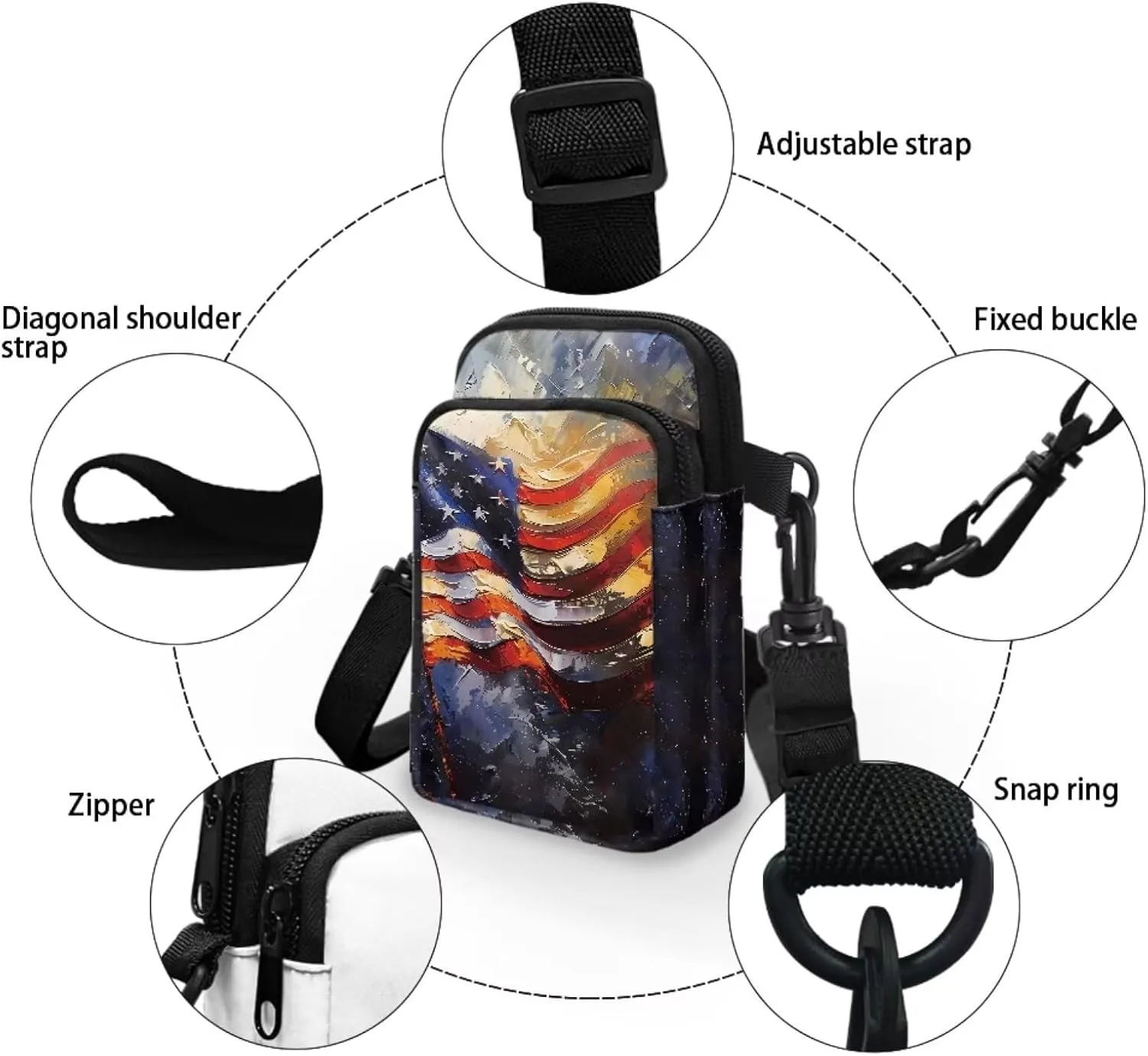 Crossbody Wallet Purses for Women Multi-function Card Holder Wallet with Double Layer Small Purse