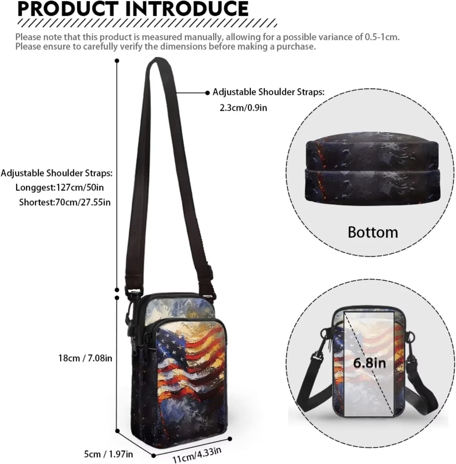 Crossbody Wallet Purses for Women Multi-function Card Holder Wallet with Double Layer Small Purse