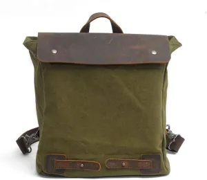 CSCDD Green Business Briefcase, Canvas Laptop Bag, Waterproof Large Capacity School Bag, Multifunctional Outdoor Travel Backpack