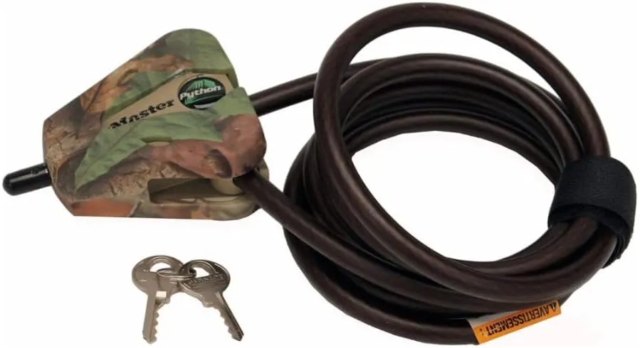 CuddeSafe Security Box for Cuddeback K Trail Cameras with Cable Lock, Memory Card, and Focus Card Reader Bundle (4 Items)