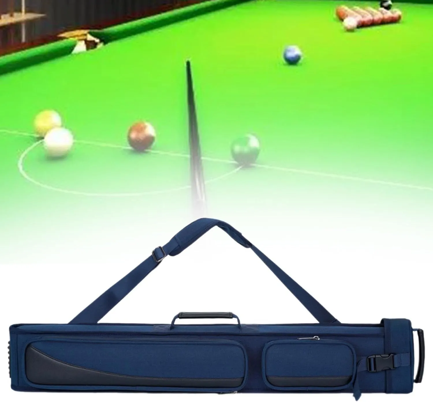 Cue Storage Shoulder Bag Sling Bag Abrasion-Resistant Large Capacity Waterproof Cue Carry Bag for 7X Cues Billiards Supplies