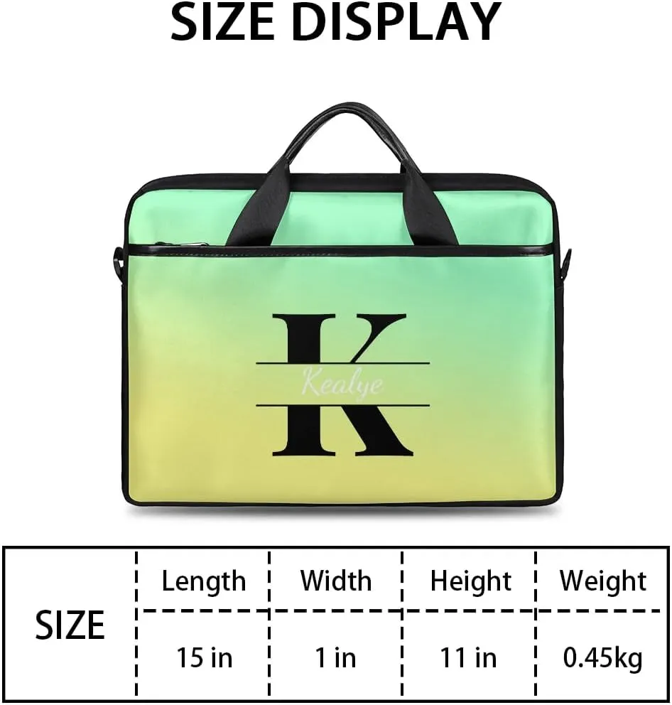 Custom Laptop Bag for Women Men Personalized Name 13 14 15.6 inch Laptop Messenger Shoulder Bags