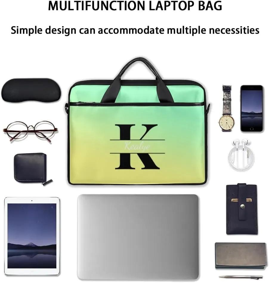 Custom Laptop Bag for Women Men Personalized Name 13 14 15.6 inch Laptop Messenger Shoulder Bags