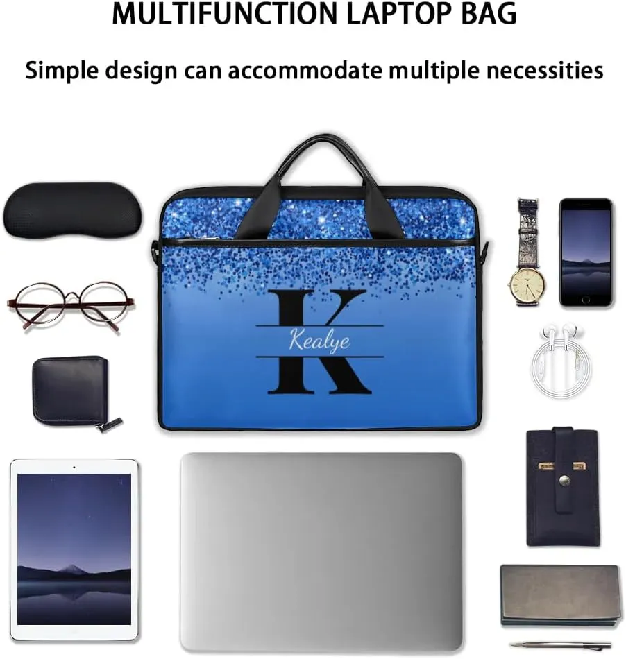 Custom Laptop Bag for Women Men Personalized Name 13 14 15.6 inch Laptop Messenger Shoulder Bags