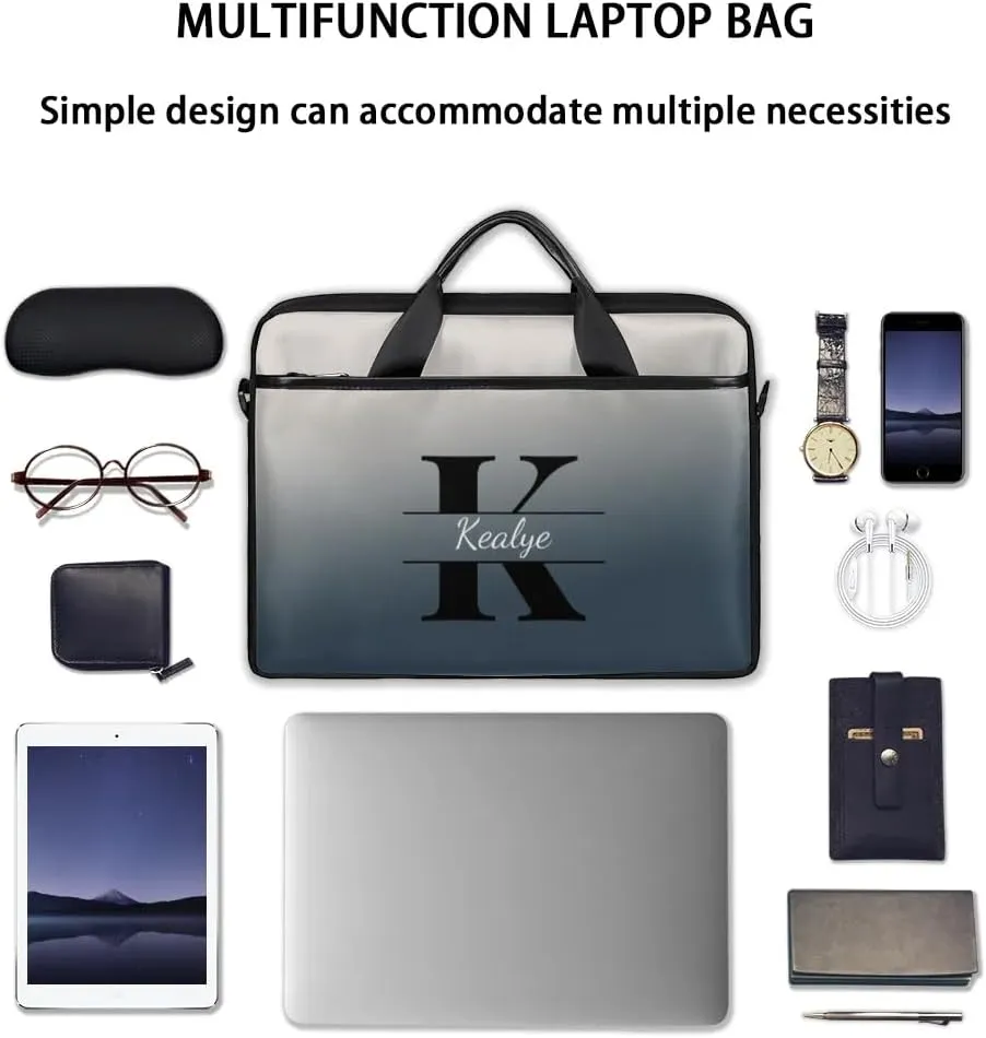 Custom Laptop Bag for Women Men Personalized Name 13 14 15.6 inch Laptop Messenger Shoulder Bags