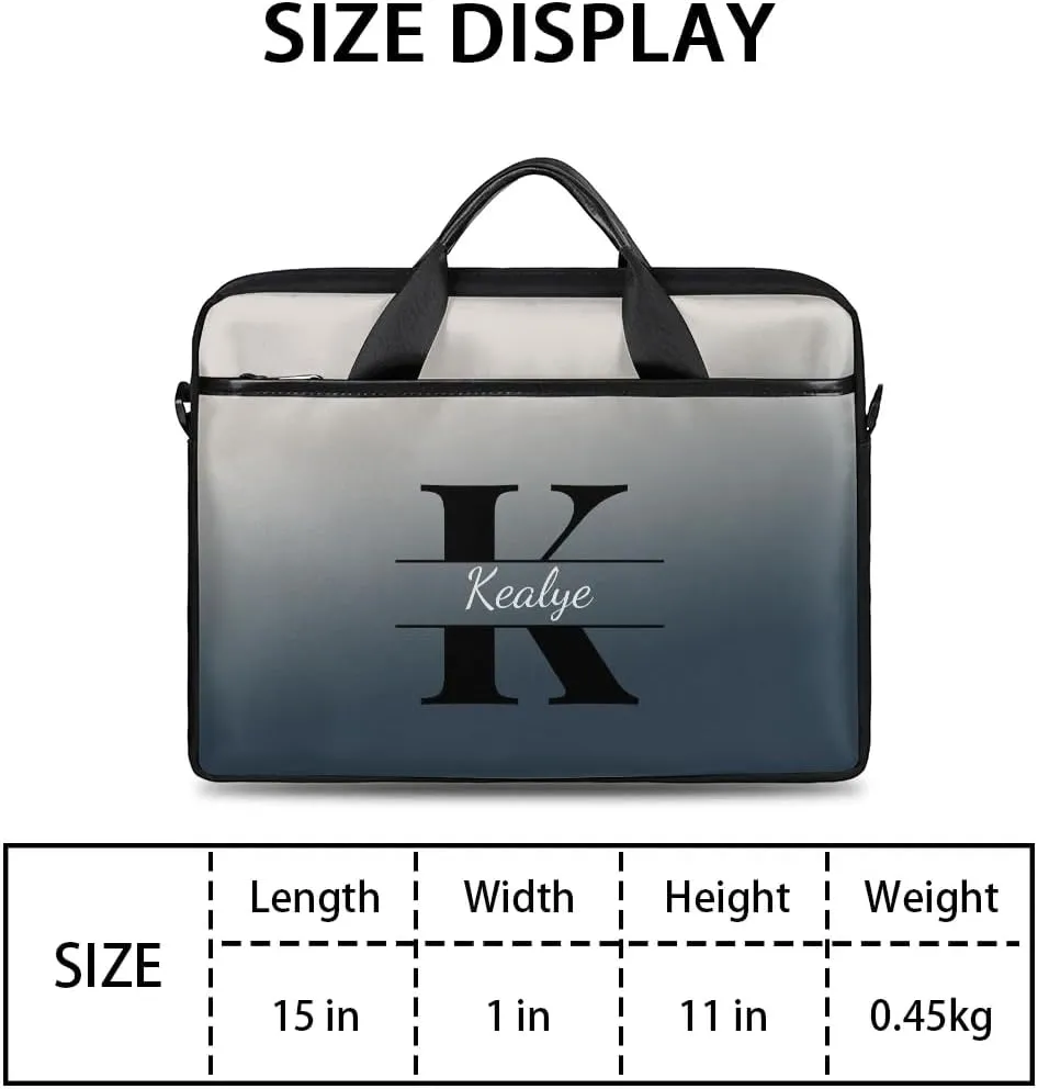 Custom Laptop Bag for Women Men Personalized Name 13 14 15.6 inch Laptop Messenger Shoulder Bags