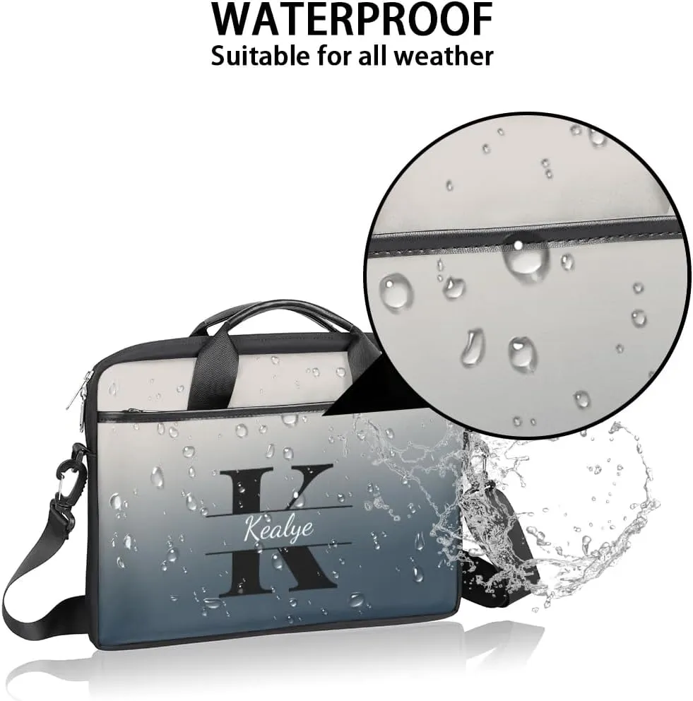 Custom Laptop Bag for Women Men Personalized Name 13 14 15.6 inch Laptop Messenger Shoulder Bags