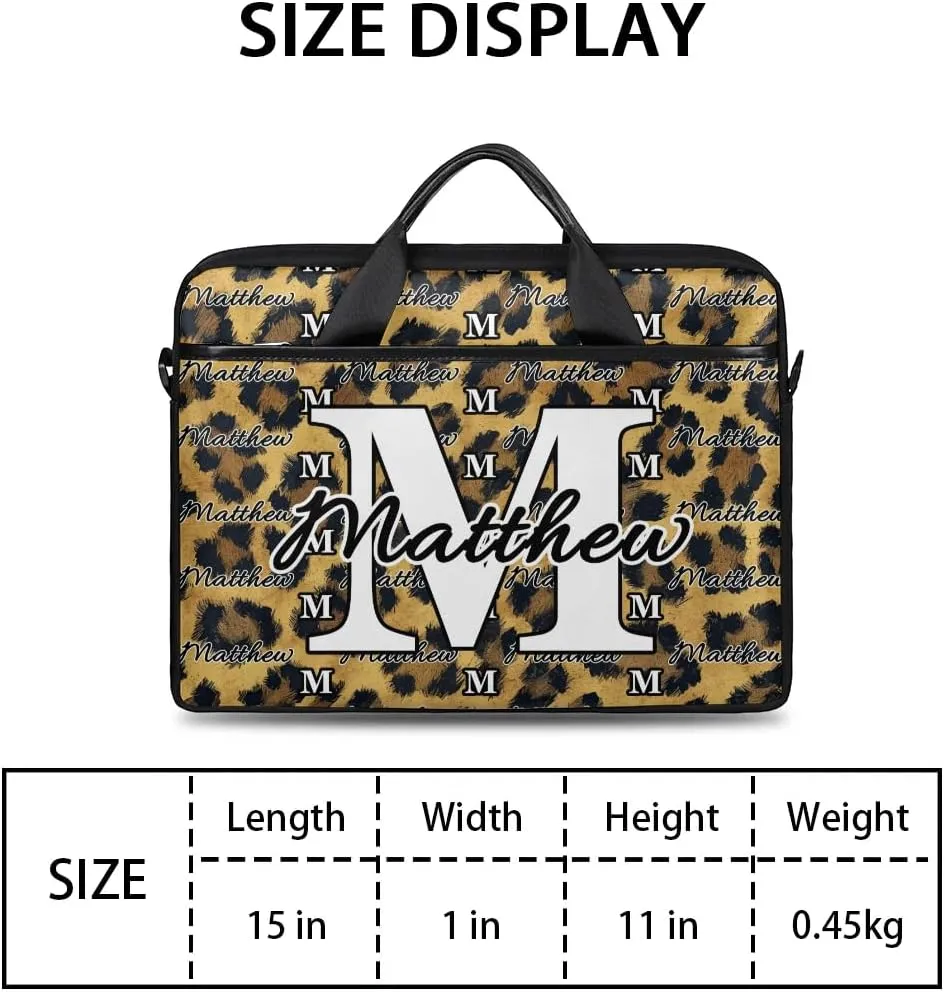 Custom Laptop Bag for Women Men Personalized Name 13 14 15.6 inch Laptop Messenger Shoulder Bags