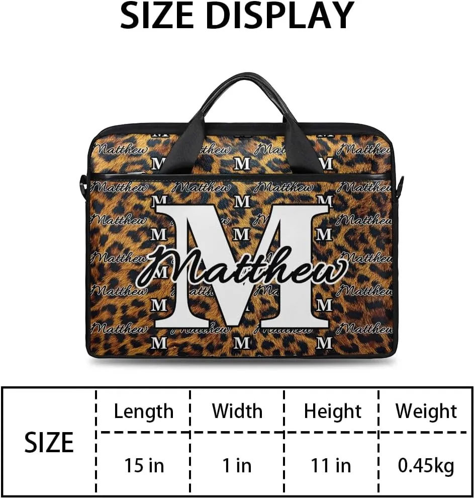 Custom Laptop Bag for Women Men Personalized Name 13 14 15.6 inch Laptop Messenger Shoulder Bags