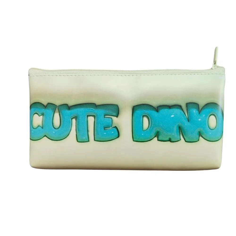 Cute Dino Pencil Pouch |   Canvas  |   Stationery | 3  Years