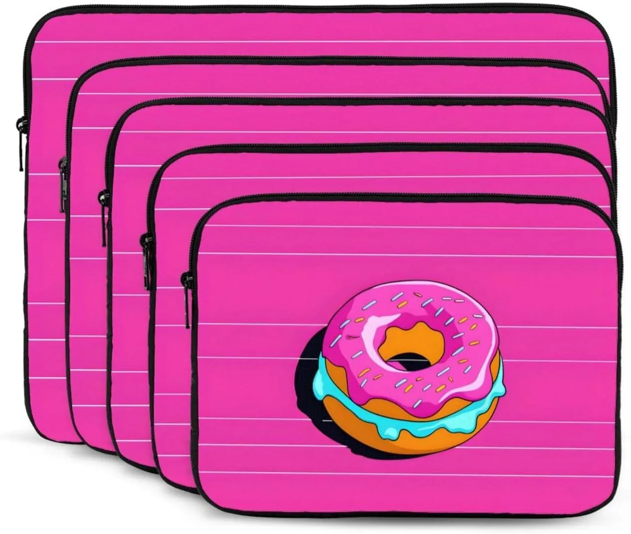 Cute Donuts Pattern Shockproof Portable Laptop 15 inch Sleeve Bag for Men and Women - Ideal for Business Travel, School, and Daily Use