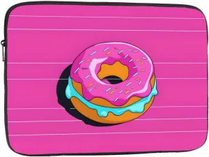 Cute Donuts Pattern Shockproof Portable Laptop 15 inch Sleeve Bag for Men and Women - Ideal for Business Travel, School, and Daily Use