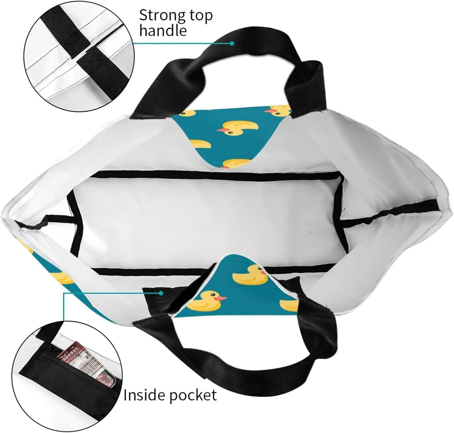 Cute Duck Grocery Bag Duck Shopping Bag Duck Handbag Bags Cute Tote Bag Animal Bag for Outdoor