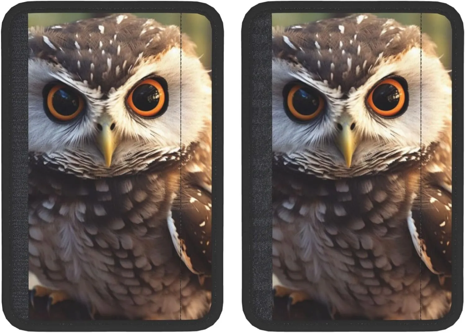 Cute Owl Car Seat Belt Pad 2 Pack Universal Fit Seatbelt Cover Soft and Comfortable Backpack Shoulder Pad Adjustable Neck Cushion Protector Harness Pad for Car Bag