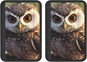 Cute Owl Car Seat Belt Pad 2 Pack Universal Fit Seatbelt Cover Soft and Comfortable Backpack Shoulder Pad Adjustable Neck Cushion Protector Harness Pad for Car Bag
