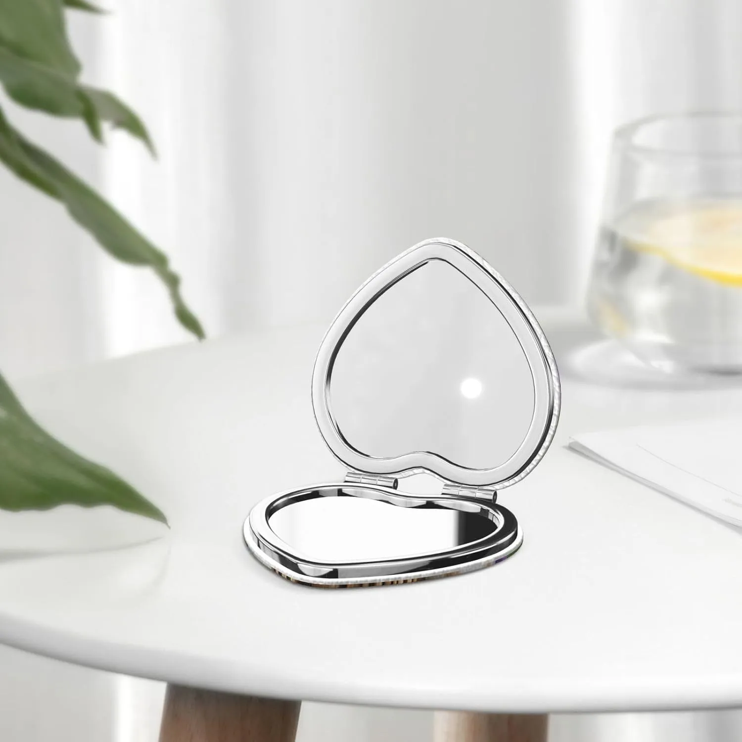 Cute Rabbits Portable Pocket Cosmetic Mirror-Compact and Light, It is A Necessary Thing to Go Out for Beauty and Makeup