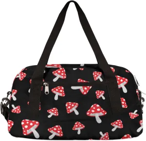 Cute Red Mushroom Kids Duffle Bag for Boys & Girls - Dance, Gym, Overnight & Travel Bag