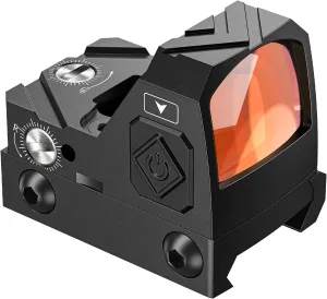 CVLIFE WolfCloak Motion Awake 2MOA Red/Green Dot Scope for RMR Cut Footprint, Shockproof and Waterproof Red Dot Sight, Open Reflex Optics with Adapter Plate for MOS and 21mm Picatinny Base