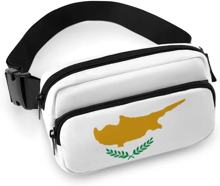 Cyprus Flag Unisex Mini Belt Bag with Adjustable Strap Small Fanny Pack Crossbody Chest Bag