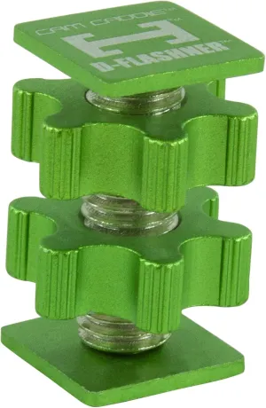 D-Flashner Dual Sided Flash Shoe Adapter / Mount for DSLR Style Flash Shoe Connection Light Stands TTL Flash Accessories High Strength Steel and Aluminum Construction Hot and Cold Shoe Compatible (Green)
