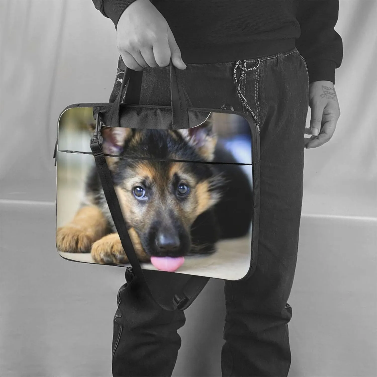 Dalmatian Dog Laptop Shoulder Bag ​for Men Women, Computer Carrying Case Messenger Bag with Strap
