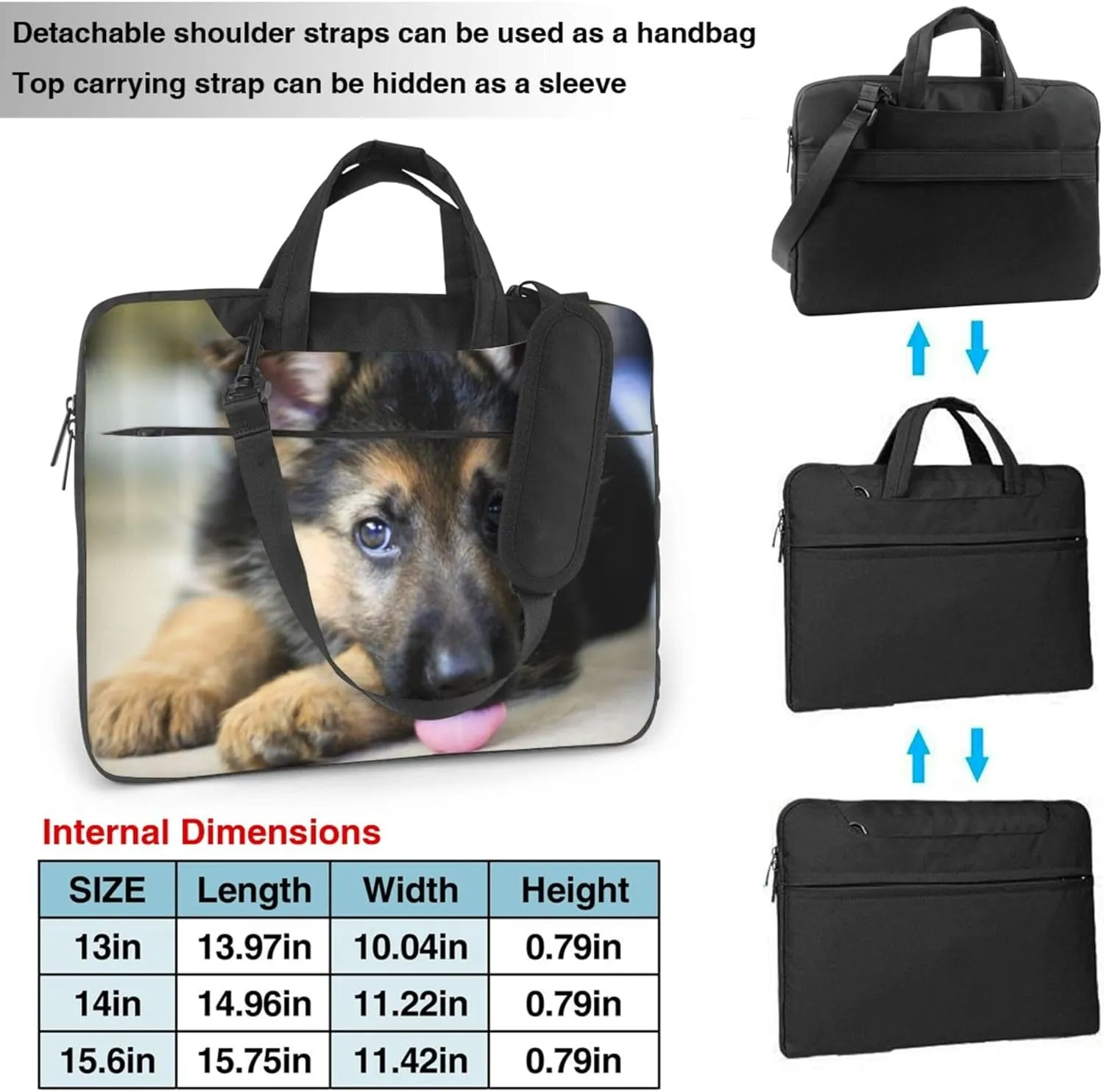 Dalmatian Dog Laptop Shoulder Bag ​for Men Women, Computer Carrying Case Messenger Bag with Strap