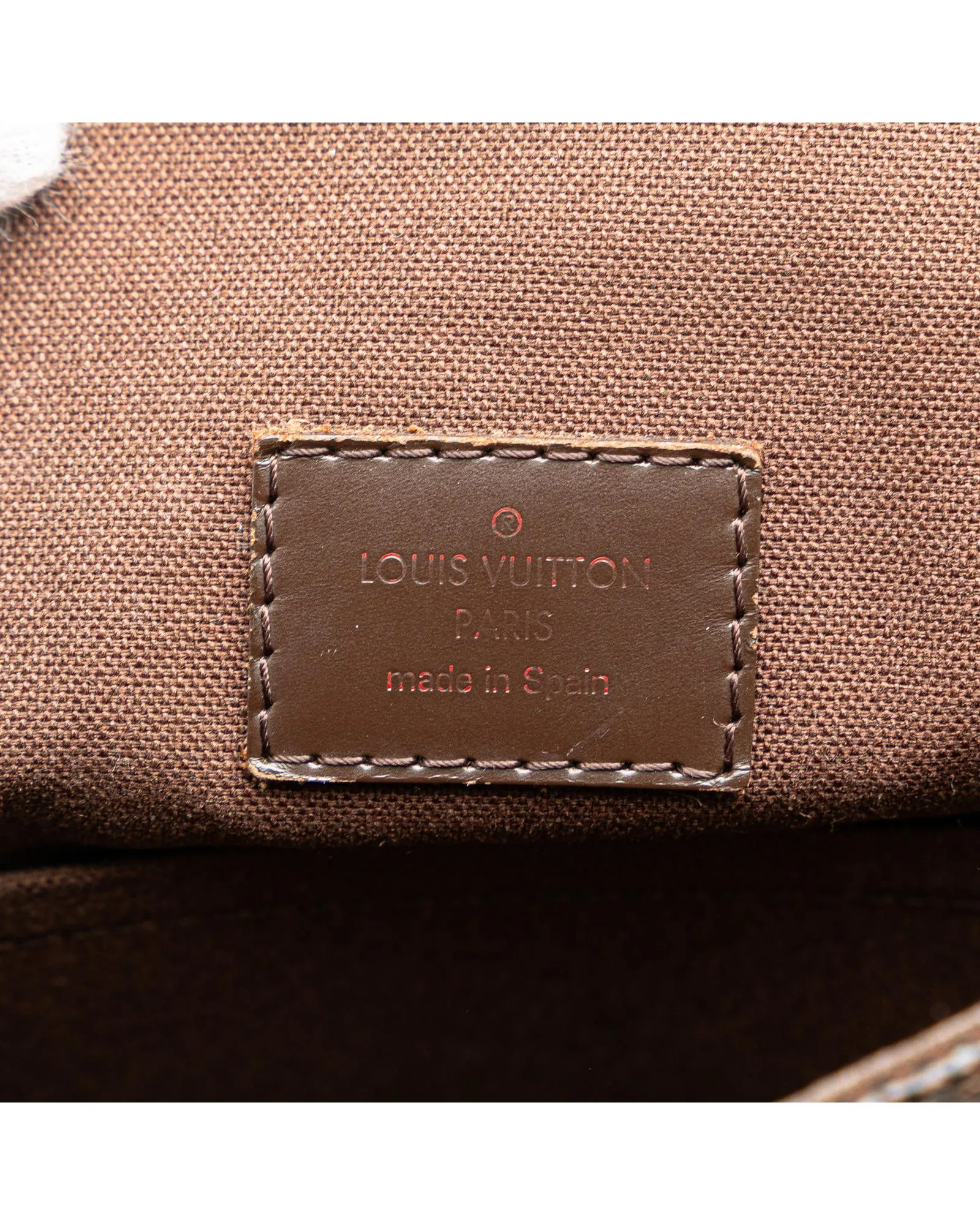 Damier Ebene Canvas Crossbody Bag with Adjustable Strap and Magnetic Closure
