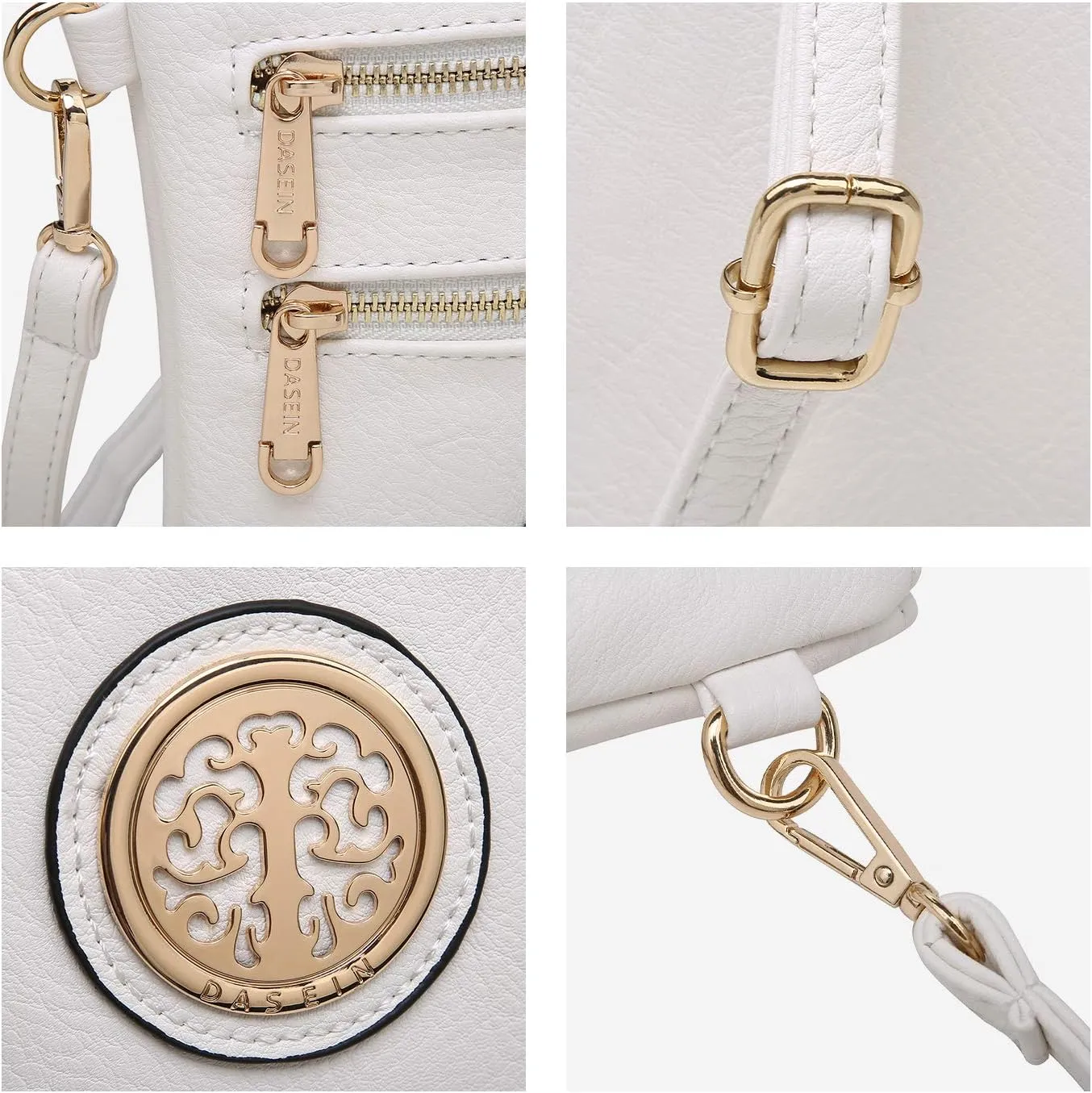 Dasein Women Small Crossbody Bag Lightweight Shoulder Purses Multi Zipper Pockets Phone Purse Handbag