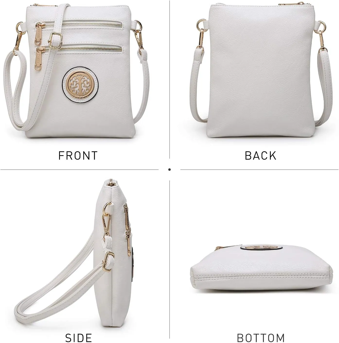 Dasein Women Small Crossbody Bag Lightweight Shoulder Purses Multi Zipper Pockets Phone Purse Handbag