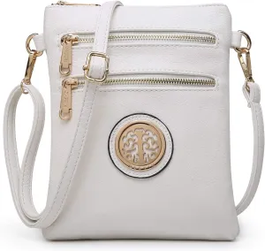 Dasein Women Small Crossbody Bag Lightweight Shoulder Purses Multi Zipper Pockets Phone Purse Handbag