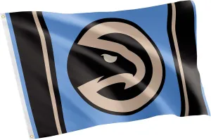 Desert Cactus Atlanta Hawks Flag NBA 100% Polyester Indoor Outdoor 3x5 feet National Basketball Association Team Flags (Flag City Edition 2023 B)