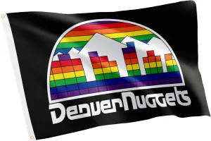 Desert Cactus Denver Nuggets Flag NBA 100% Polyester Indoor Outdoor 3x5 feet National Basketball Association Team Flags (Design J)