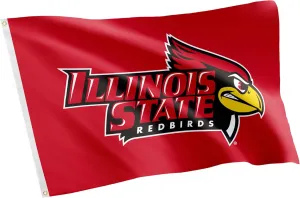 Desert Cactus Illinois State University ISU Flag - 3 x 5 Feet Redbirds Banner, Indoor/Outdoor Durable Fabric, 100% Polyester Design (Style 1)