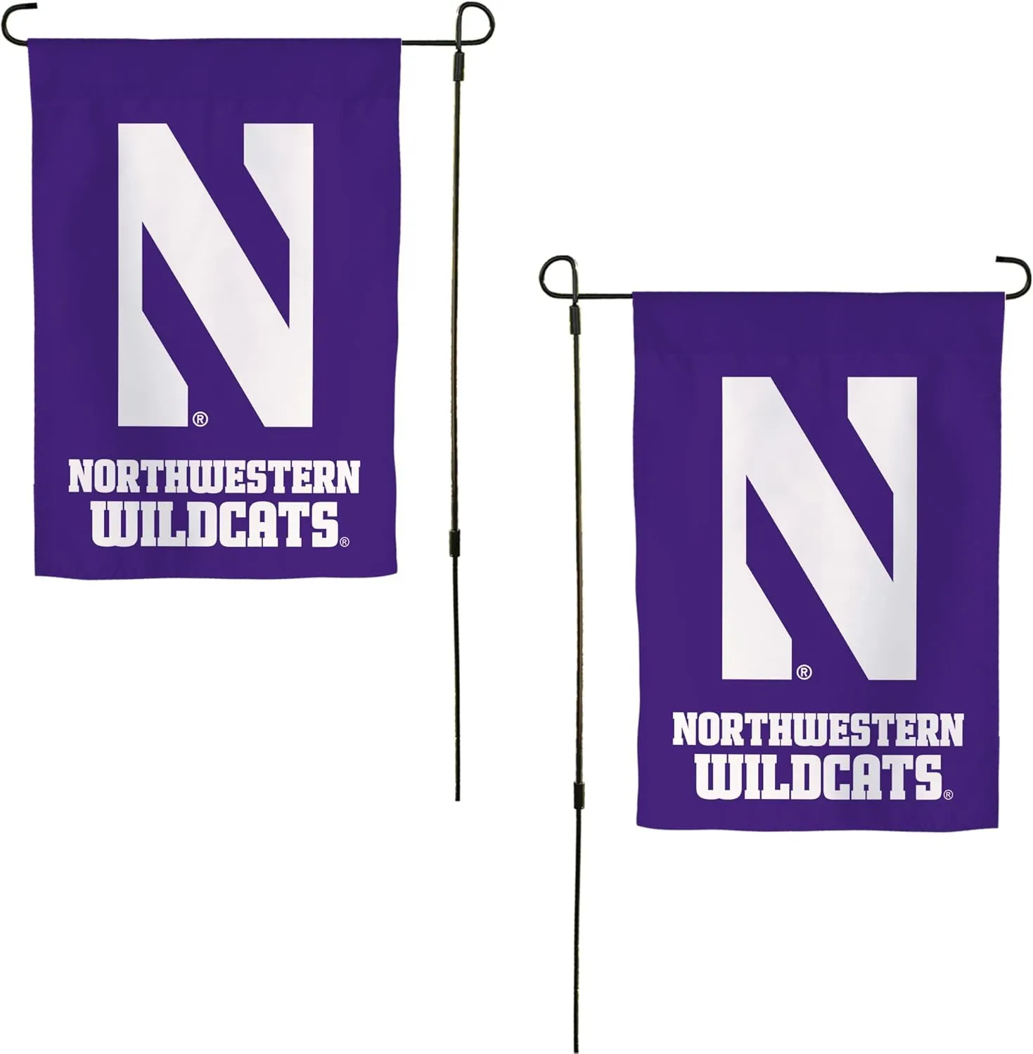 Desert Cactus Northwestern University NU Garden Flag – 19 x 12 inch Northwestern Wildcats Banner, For Outdoor Display and Events (Design C)
