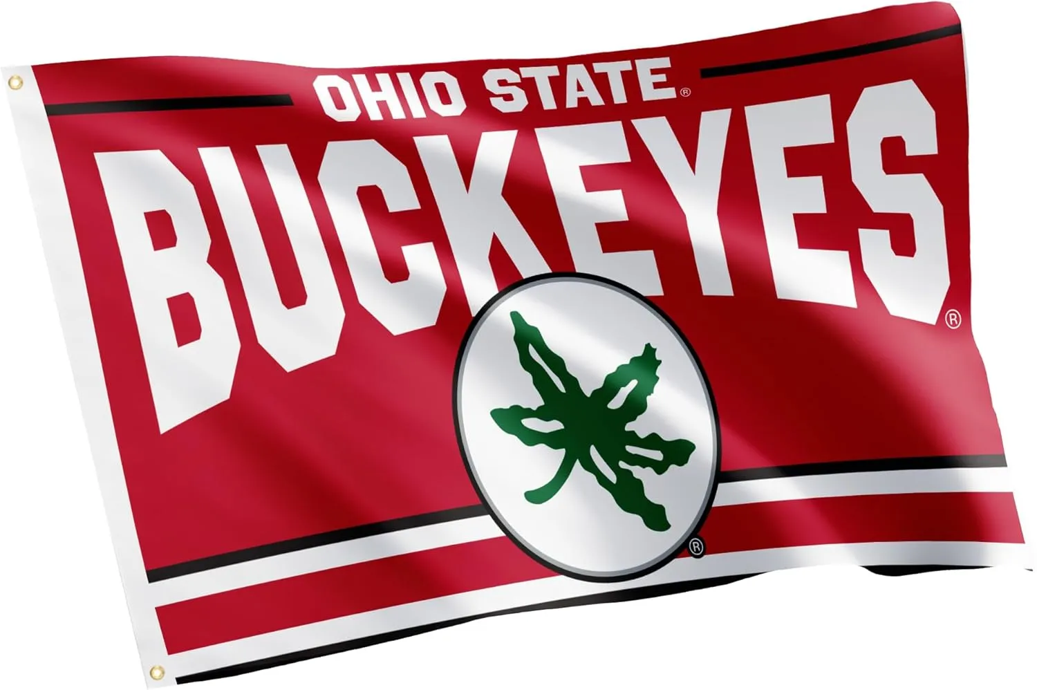 Desert Cactus Ohio State University OSU Flag - 3 x 5 Feet Buckeyes Banner, Indoor/Outdoor Durable Fabric, 100% Polyester Design (Style C)