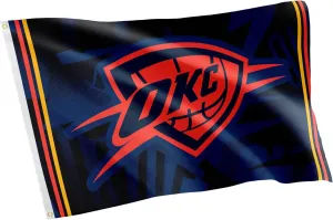 Desert Cactus Oklahoma City Thunder Flag NBA 100% Polyester Indoor Outdoor OKC 3x5 feet National Basketball Association Team Flags (Flag City Edition 2023 B)