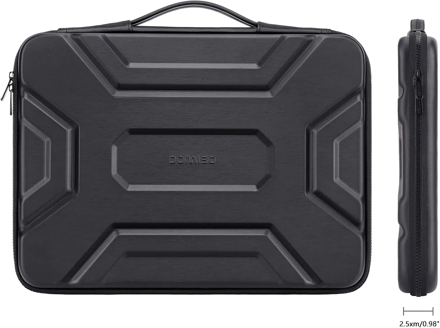 DOMISO 13.3 inch Laptop Sleeve with Handle Shockproof Computer Bag Waterproof EVA Protective Carrying Case for 13-13.3 inch Notebooks/13.3" HP Dell Asus Lenovo Laptop, Black